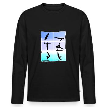 Gymnastics, Gymnastics - Men's Gymnastics - Men's Premium Organic Long Sleeve Shirt - black - Front - Nico (187cm)