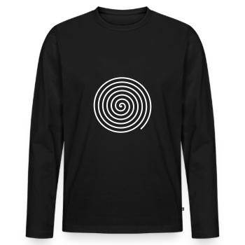 spirale - T-shirt manches longues Premium bio Homme - noir - Devant - Nico (187cm)