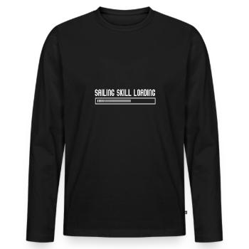 Sailing Skill Loading - Men's Premium Organic Long Sleeve Shirt - black - Front - Nico (187cm)