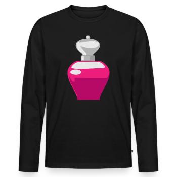 Parfum - T-shirt manches longues Premium bio Homme - noir - Devant - Nico (187cm)