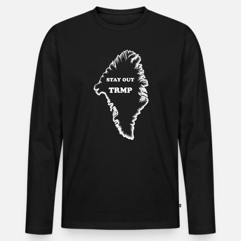Grönland - Männer Premium Bio Langarmshirt - Schwarz