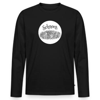 Bremen Schnoorviertel – Vieille ville dessinée à la main I - T-shirt manches longues Premium bio Homme - noir - Devant - Nico (187cm)