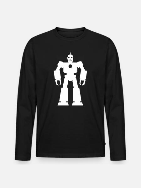 Robots – AI Technology Sci-Fi Nerd Design - Men's Premium Organic Long Sleeve Shirt - black