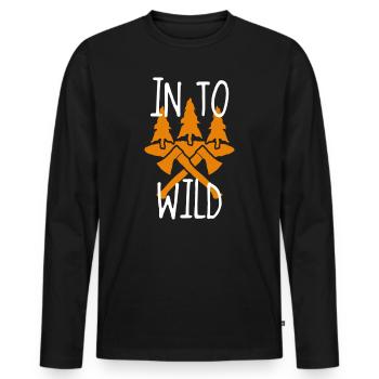 Dans la Wild Wald Äxte - T-shirt manches longues Premium bio Homme - noir - Devant - Nico (187cm)
