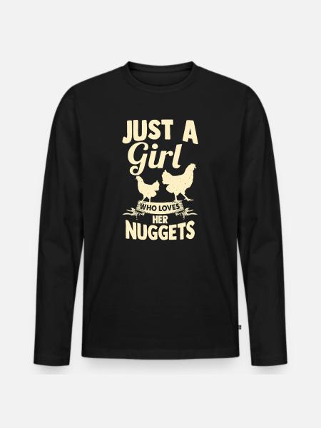 Farmer Rooster Flock Poultry Chicken - Männer Premium Bio Langarmshirt - Schwarz