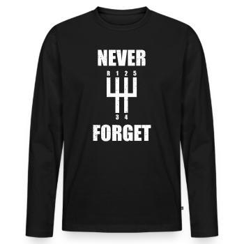 N’oubliez jamais Mec Car Passionné de voitures - T-shirt manches longues Premium bio Homme - noir - Devant - Nico (187cm)