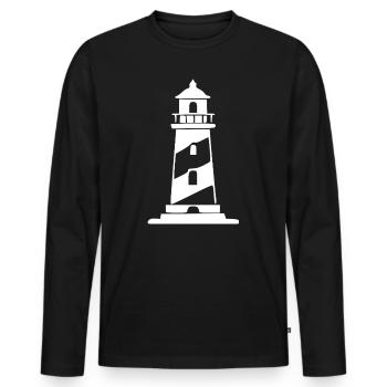 Cadeau de Noël de la mer du Nord de l’Allemagne - T-shirt manches longues Premium bio Homme - noir - Devant - Nico (187cm)