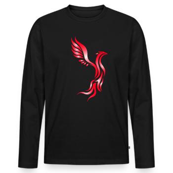 Phönix Fantasy Magie Geschenk Zauberer - Männer Premium Bio Langarmshirt - Schwarz - Vorne - Nico (187cm)