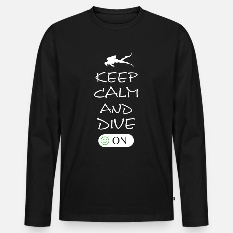 tauchen diving - Männer Premium Bio Langarmshirt - Schwarz