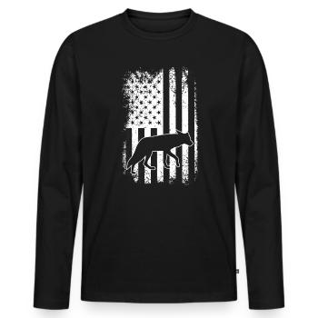 Conception de coyote pour les réacteurs de coyote - T-shirt manches longues Premium bio Homme - noir - Devant - Nico (187cm)