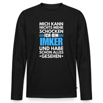 Non-shockable beekeeper - Men's Premium Organic Long Sleeve Shirt - black - Front - Nico (187cm)