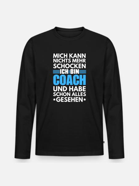 Non-Shockable Coach - Men's Premium Organic Long Sleeve Shirt - black