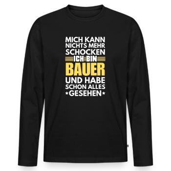 Non-shockable pawn - Men's Premium Organic Long Sleeve Shirt - black - Front - Nico (187cm)