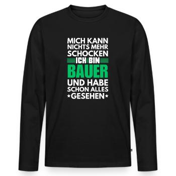 Non-shockable pawn - Men's Premium Organic Long Sleeve Shirt - black - Front - Nico (187cm)