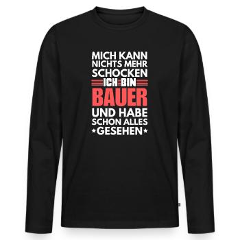 Non-shockable pawn - Men's Premium Organic Long Sleeve Shirt - black - Front - Nico (187cm)