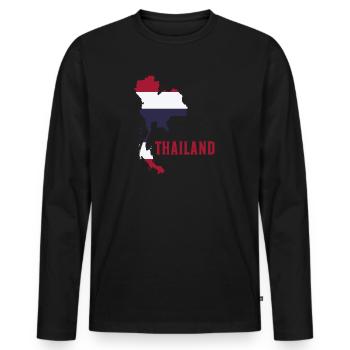 Thailand - Men's Premium Organic Long Sleeve Shirt - black - Front - Nico (187cm)