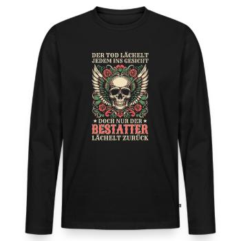 Bestatter Bestattungsfachkraft Geschenkidee Humor - Männer Premium Bio Langarmshirt - Schwarz - Vorne - Nico (187cm)