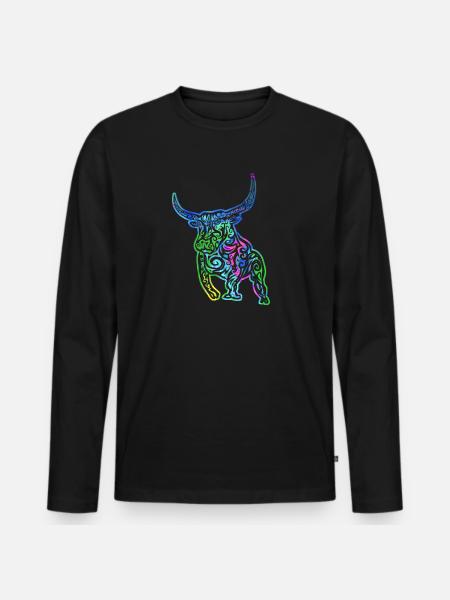 Taurus - Stjernetegn Taurus - Jeg er Taurus - Bull - Premium økologisk langærmet T-shirt til mænd - sort