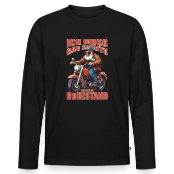 Pensionär Rente Bin im Ruhestand 2024 Lustiges - Männer Premium Bio Langarmshirt - Schwarz - Vorne - Nico (187cm)