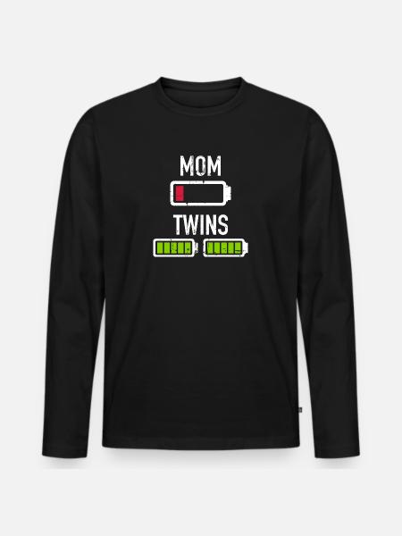 Twins - Men's Premium Organic Long Sleeve Shirt - black