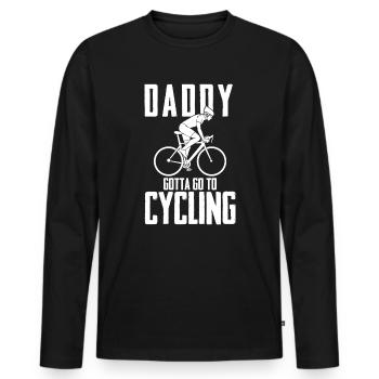 Vatertagsgeschenk für den Papa zu Vatertag - Männer Premium Bio Langarmshirt - Schwarz - Vorne - Nico (187cm)