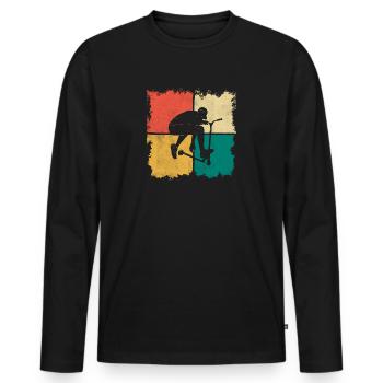 Stunt Scooter Scooter Jeune Rétro - T-shirt manches longues Premium bio Homme - noir - Devant - Nico (187cm)
