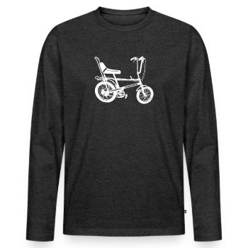 Chopper - Männer Premium Bio Langarmshirt - Anthrazit meliert - Vorne - Nico (187cm)