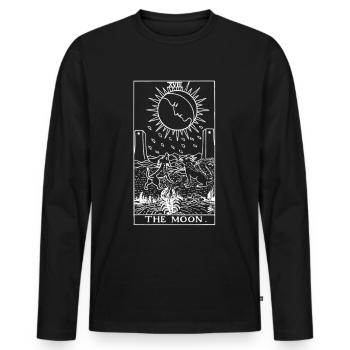 Moon Tarot Card Witch - Männer Premium Bio Langarmshirt - Schwarz - Vorne - Nico (187cm)