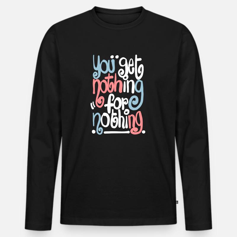 Nichts Nichts 4 - Männer Premium Bio Langarmshirt - Schwarz