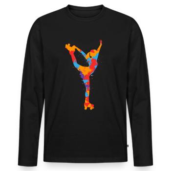 Roller Skates Colorful Roller Skates Girls Roller Skate - Men's Premium Organic Long Sleeve Shirt - black - Front - Nico (187cm)