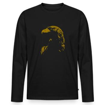 aigle - T-shirt manches longues Premium bio Homme - noir - Devant - Nico (187cm)