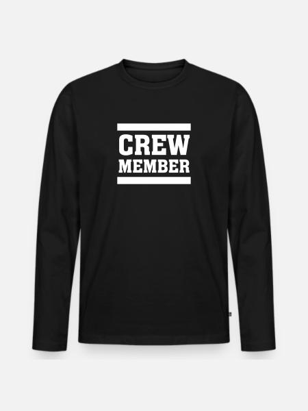 Crew Member - Men's Premium Organic Long Sleeve Shirt - black