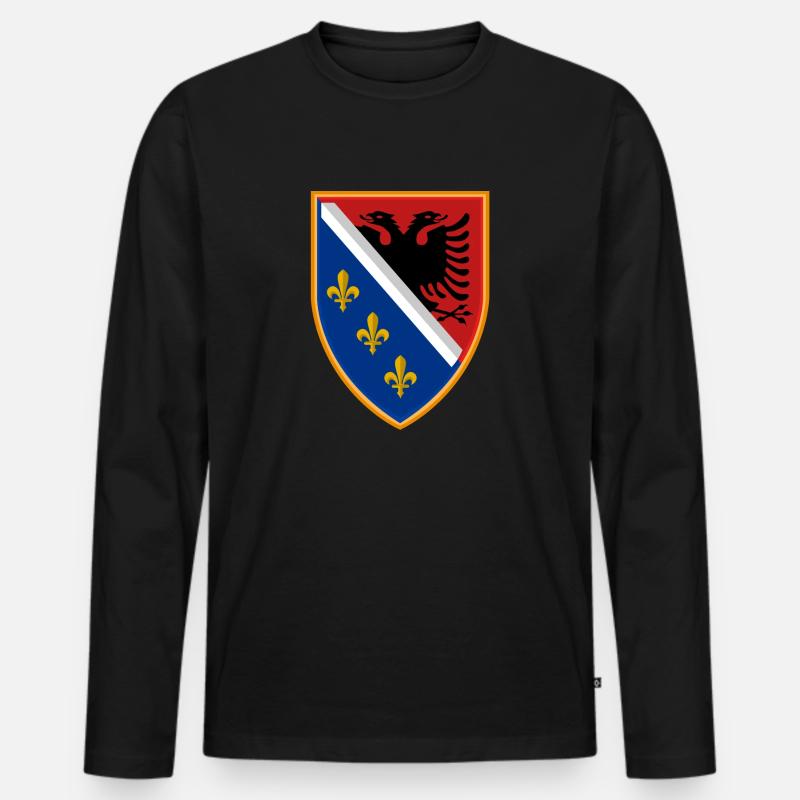 Bosna Albania - Männer Premium Bio Langarmshirt - Schwarz