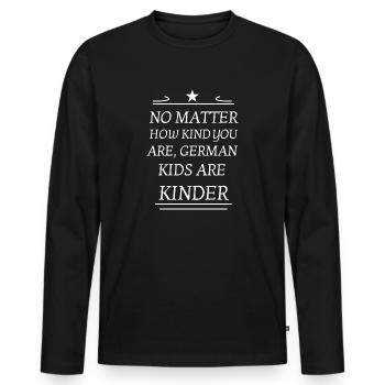 Les enfants allemands sont Kinder White - T-shirt manches longues Premium bio Homme - noir - Devant - Nico (187cm)