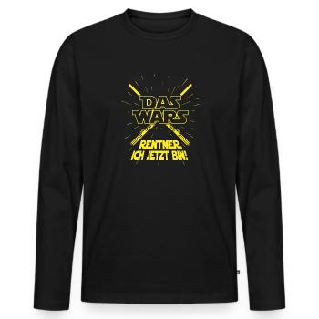 Das wars - Rentner Senior Pension Rente Spruch - Männer Premium Bio Langarmshirt - Schwarz - Vorne - Nico (187cm)