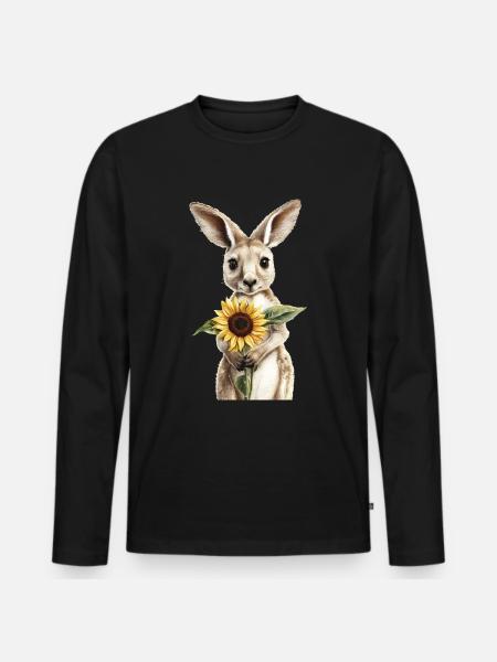 Pinguin - Männer Premium Bio Langarmshirt - Schwarz