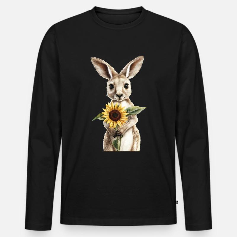 Pinguin - Männer Premium Bio Langarmshirt - Schwarz