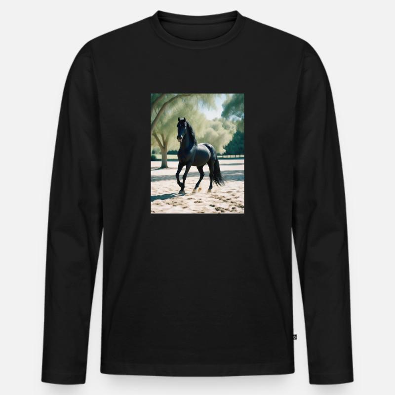 PRE - Männer Premium Bio Langarmshirt - Schwarz