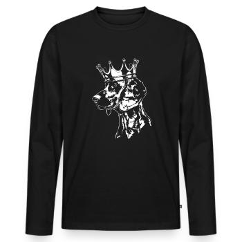 HANNOVERSCHER SCHWEISSHUND Krone Hunde Wilsigns - T-shirt manches longues Premium bio Homme - noir - Devant - Nico (187cm)