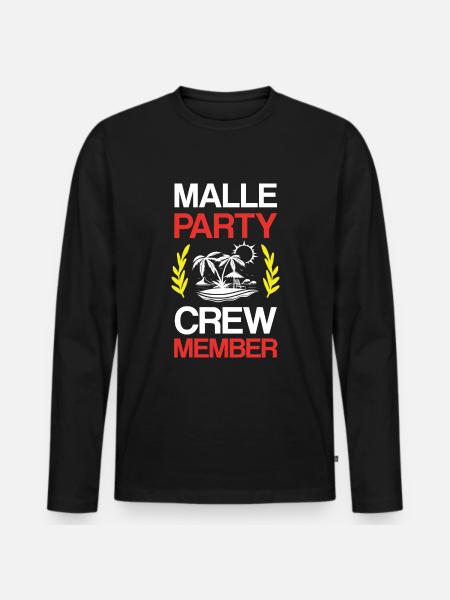 Malle Party Crew - Men's Premium Organic Long Sleeve Shirt - black