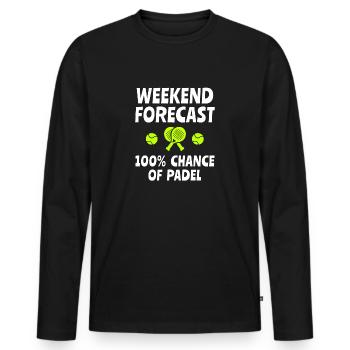 Padel Player Funny Padel Tennis Graphic Padel - Men's Premium Organic Long Sleeve Shirt - black - Front - Nico (187cm)