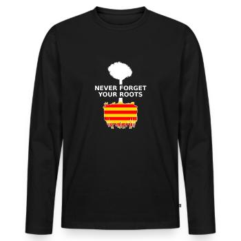 Catalonia Catalan Catalan Catalonian Roots Spain - Men's Premium Organic Long Sleeve Shirt - black - Front - Nico (187cm)