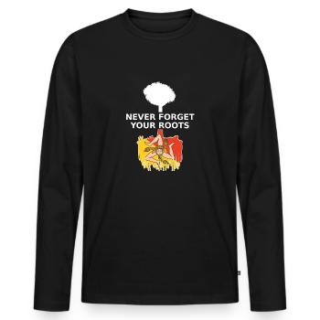 Sicily Sicily Sicilia Sicilian Roots made in - Men's Premium Organic Long Sleeve Shirt - black - Front - Nico (187cm)