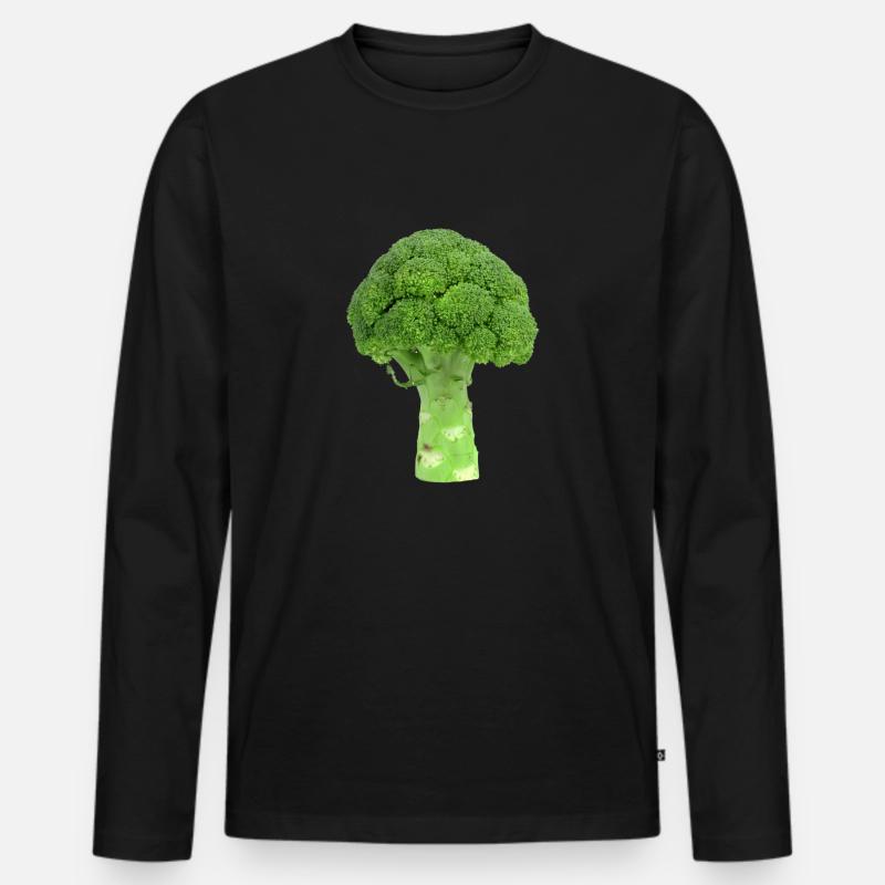 Brokkoli. broccoli - Männer Premium Bio Langarmshirt - Schwarz