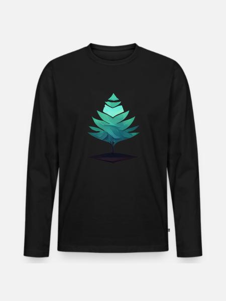 Arbre Vectoriel - T-shirt manches longues Premium bio Homme - noir