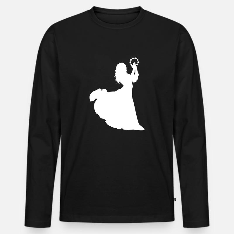 Dancing Dance Music - Männer Premium Bio Langarmshirt - Schwarz