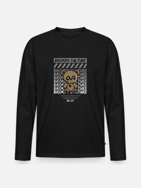 Broken Culture - Men's Premium Organic Long Sleeve Shirt - black