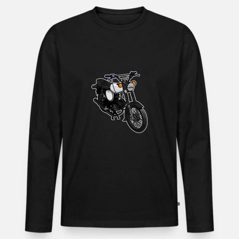 S51 (weiß) // Illustration - Männer Premium Bio Langarmshirt - Schwarz
