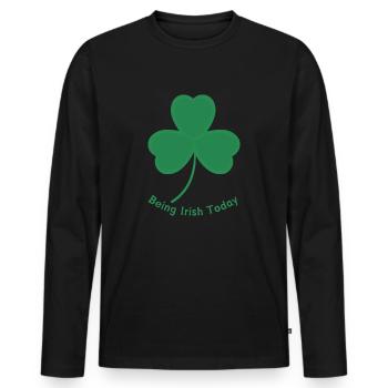 Being Irish - Men's Premium Organic Long Sleeve Shirt - black - Front - Nico (187cm)