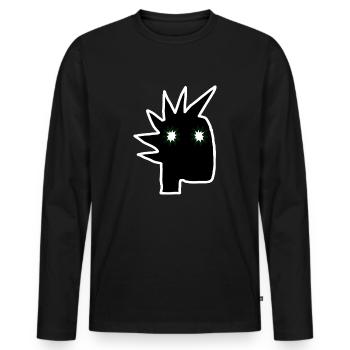Punk Rock Pogo Anarchie Punks Punk Rocker Punk - Männer Premium Bio Langarmshirt - Schwarz - Vorne - Nico (187cm)